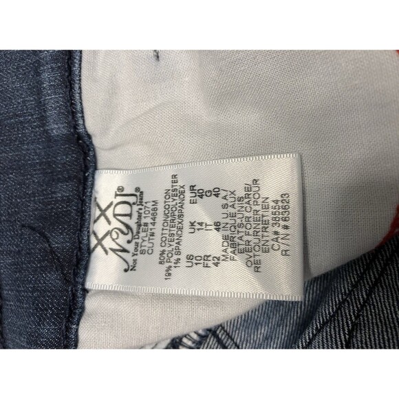 NYDJ Womens Blue Jeans with Detailed back pockets Size 10 Tall - Picture 4 of 8
